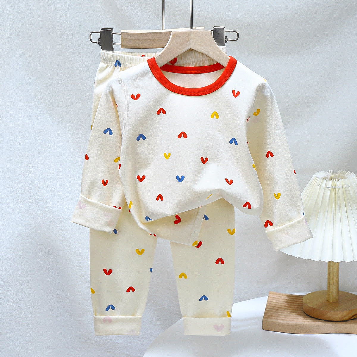 HappyHearts – 2-Piece Kids Heart Cotton Pajama Set