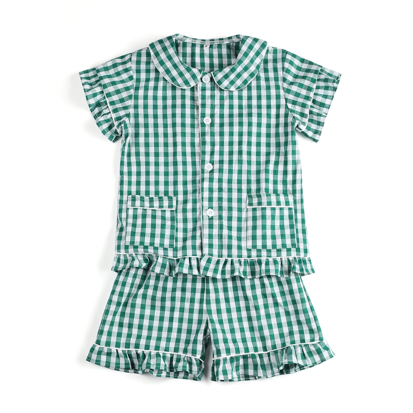 PlaidDream – Kids Plaid Cotton Pajama Set
