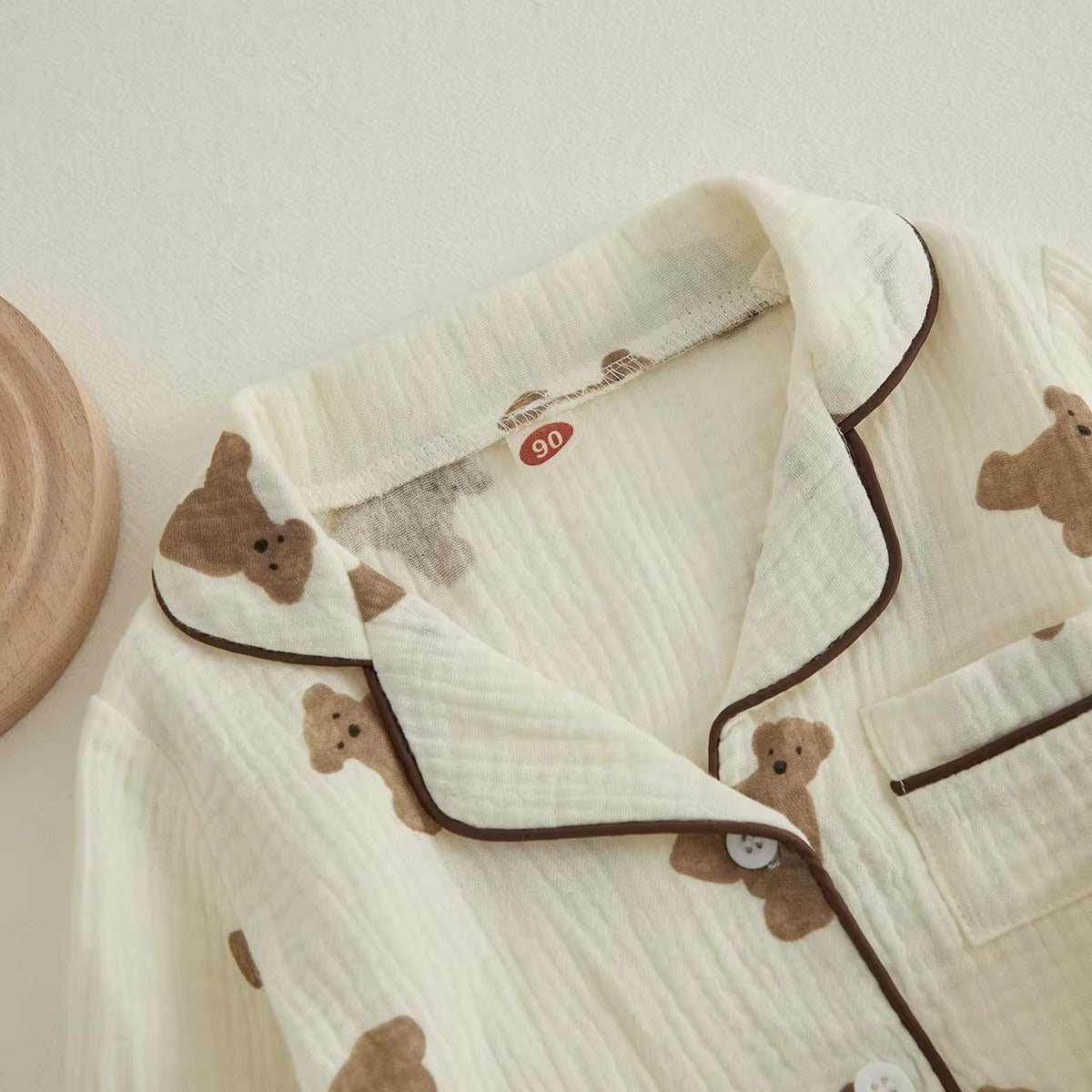 BearHaven – 2-Piece Kids Bear Cotton Pajama Set