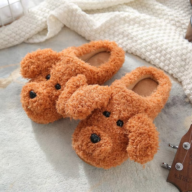 PawSnuggle – Women’s Cozy Fur Dog Slippers