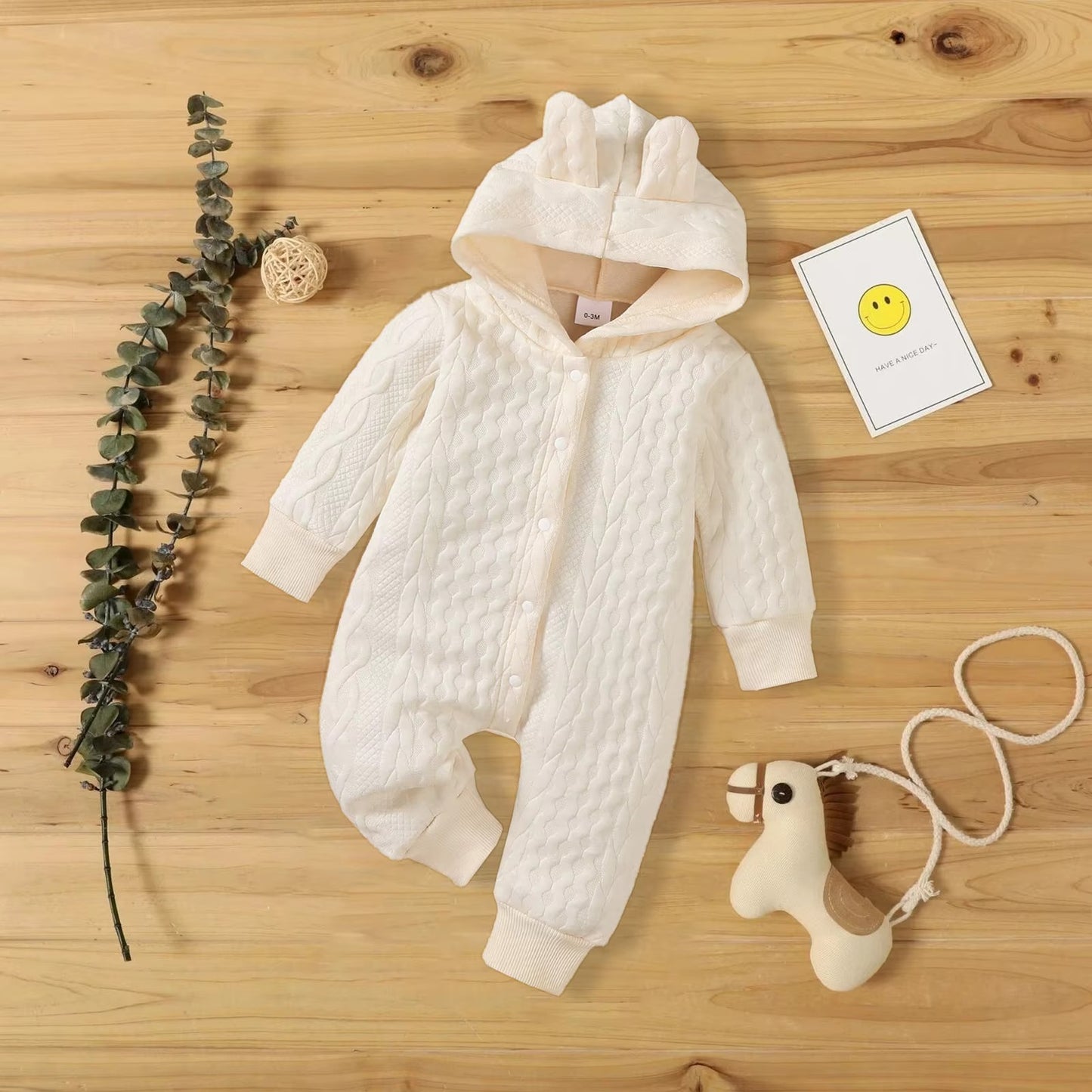 TinyCuddle – Baby Hooded Ear Romper