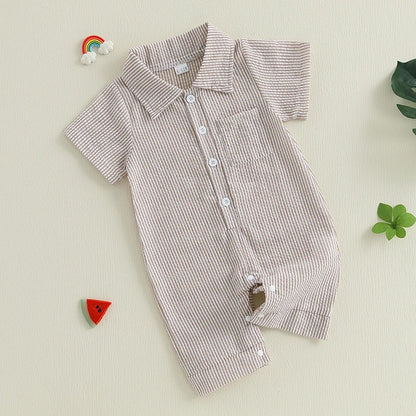 LittleGent – Baby Striped Shirt Romper