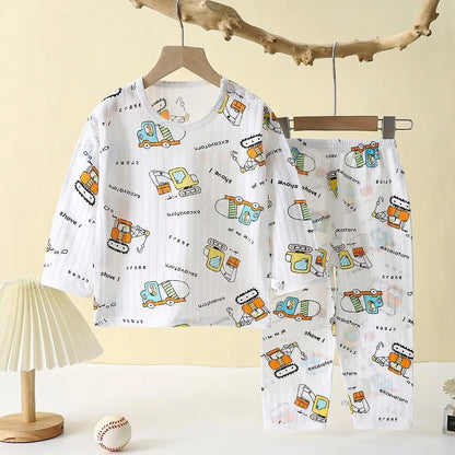 PlayDream – 2-Piece Kids Cartoon Cotton Pajama Set