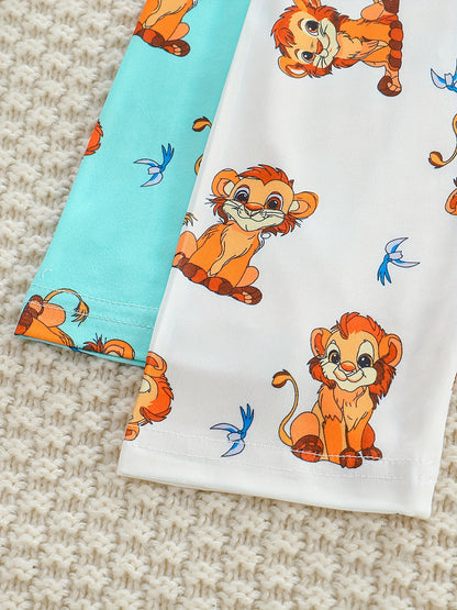 RoarNest – 2-Piece Boys Lion Pajama Set