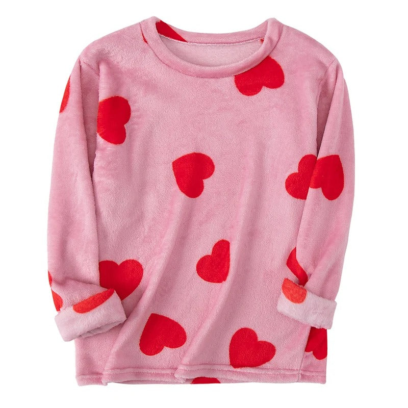 SweetHearts – 2-Piece Girls Heart Fleece Pajama Set