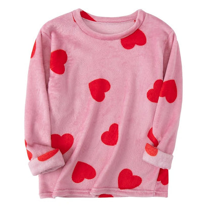 SweetHearts – 2-Piece Girls Heart Fleece Pajama Set
