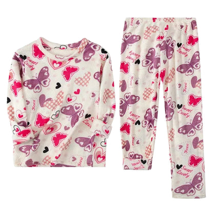 SweetHearts – 2-Piece Girls Heart Fleece Pajama Set