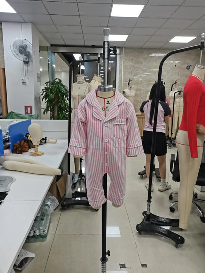 StripeSnug – Baby Striped Button Pajama Romper