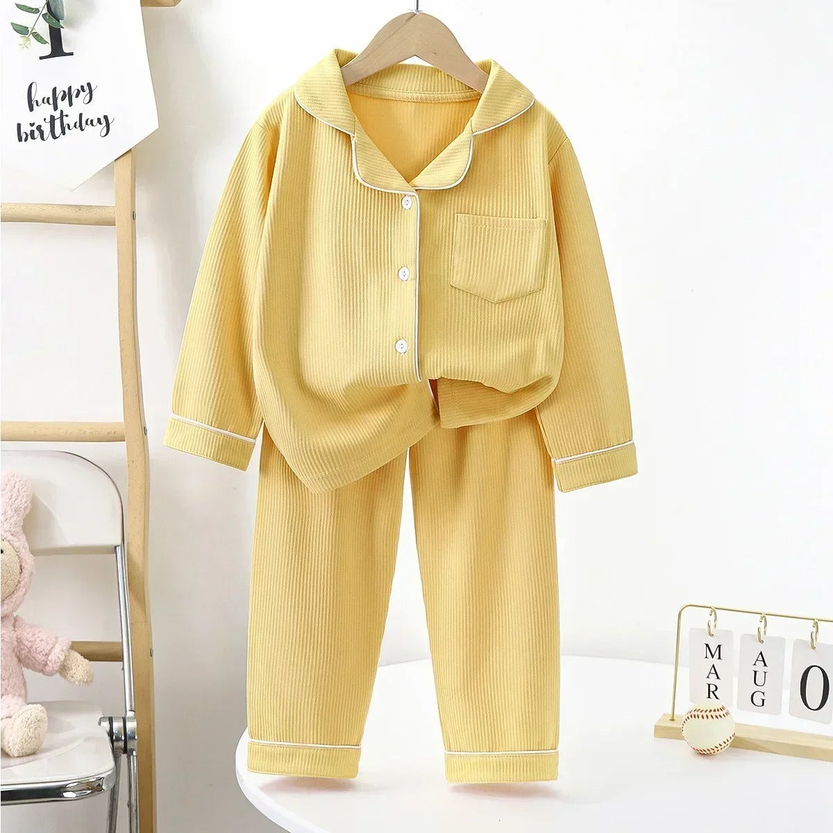 CalmNest – 2-Piece Kids Cotton Pajama Set