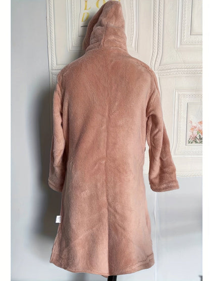 CozyCloud – Kids Hooded Flannel Bathrobe