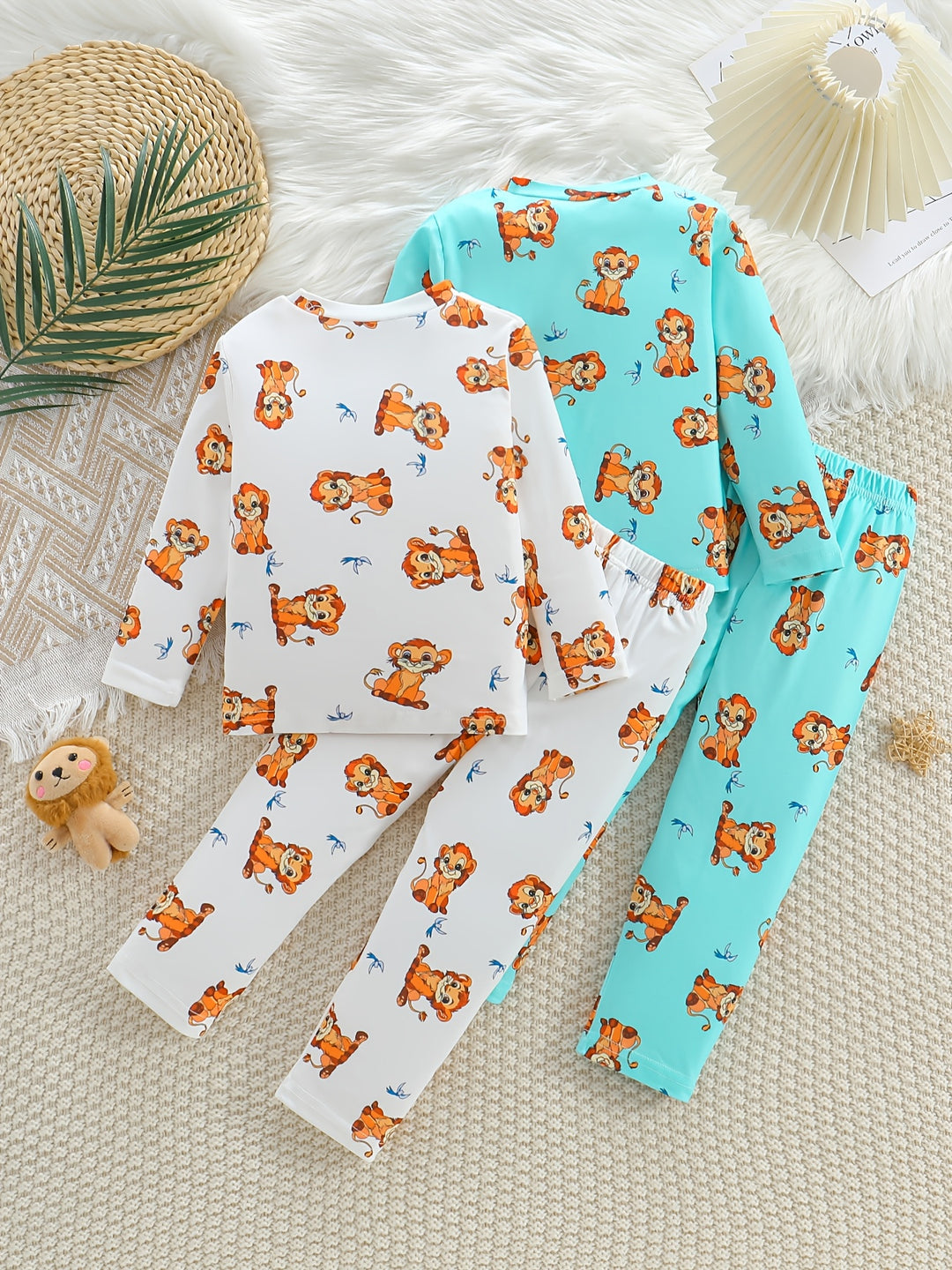 RoarNest – 2-Piece Boys Lion Pajama Set