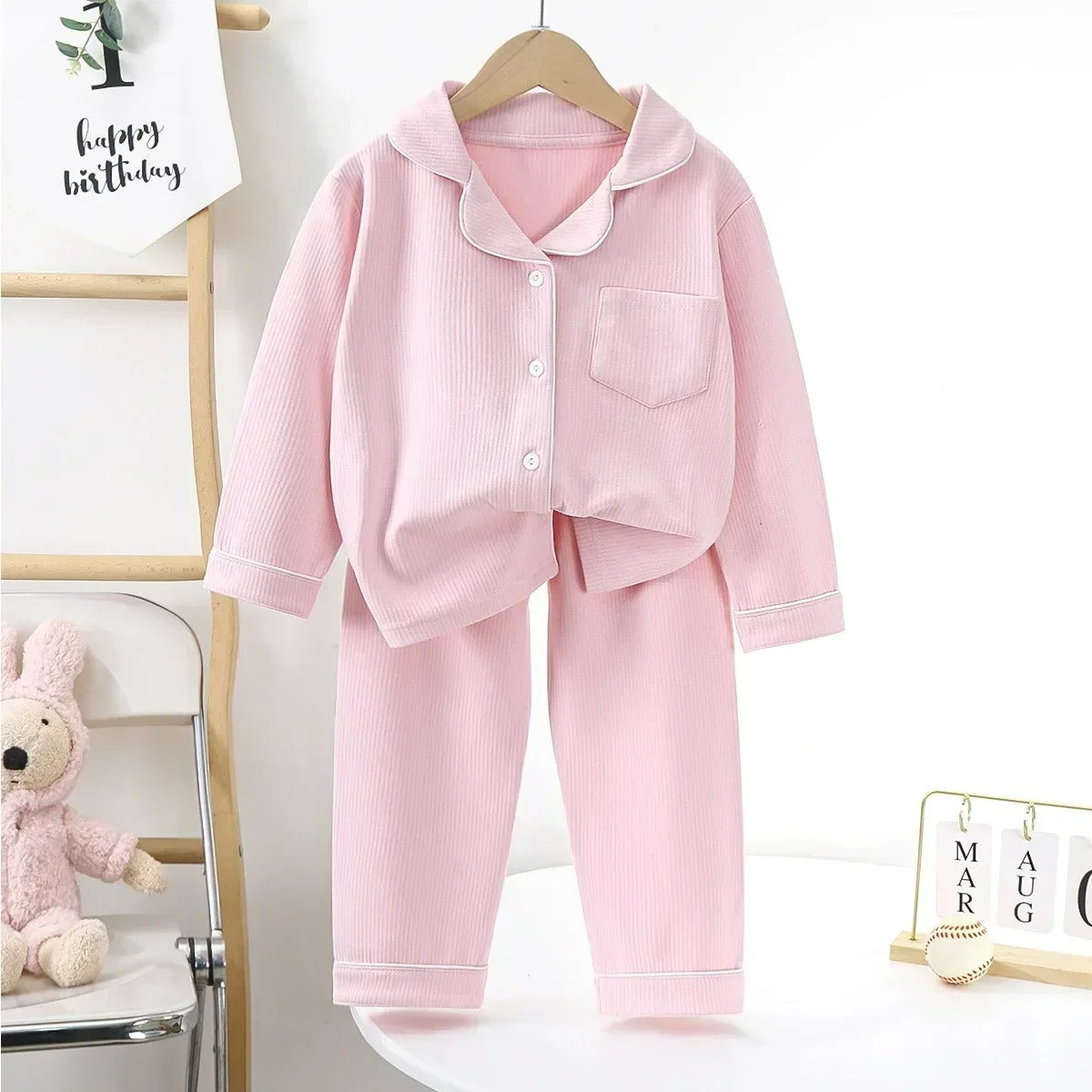 CalmNest – 2-Piece Kids Cotton Pajama Set