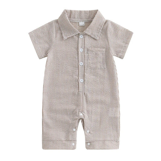 LittleGent – Baby Striped Shirt Romper