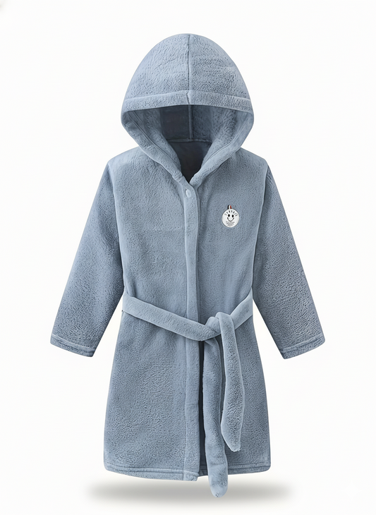 CozyCloud – Kids Hooded Flannel Bathrobe
