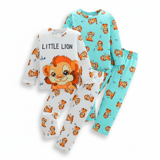 RoarNest – 2-Piece Boys Lion Pajama Set