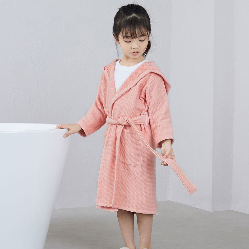 BearCloud – Kids Hooded Cotton Bathrobe