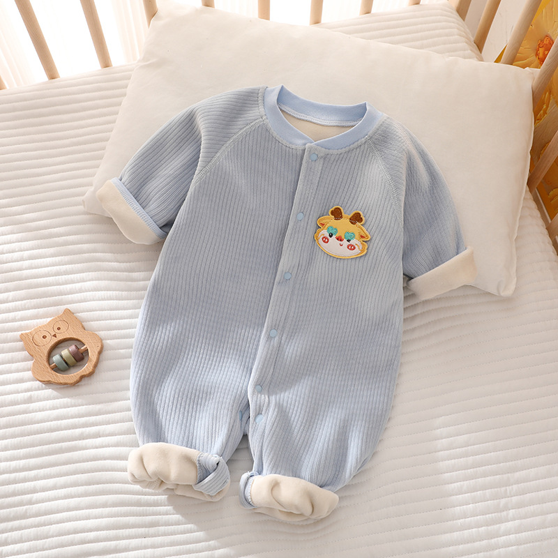 CozyCubs – Baby Fleece Cartoon Jumpsuit