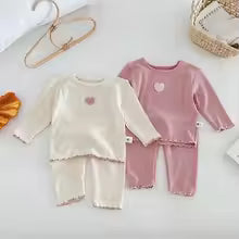 CozyCharm – 2-Piece Girls Warm Pajama Set