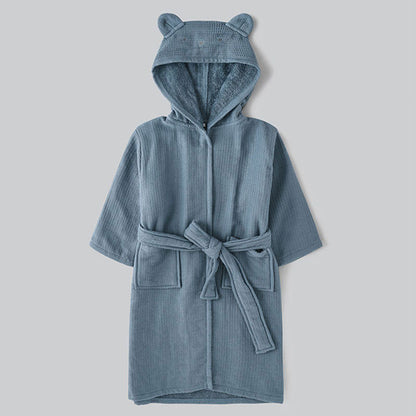 BearCloud – Kids Hooded Cotton Bathrobe