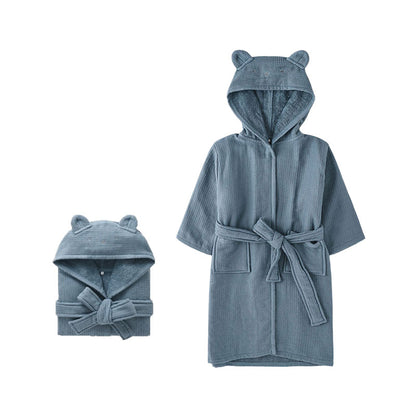 BearCloud – Kids Hooded Cotton Bathrobe