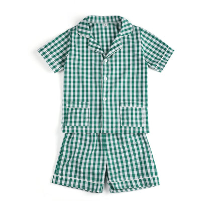 PlaidDream – Kids Plaid Cotton Pajama Set