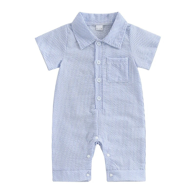 LittleGent – Baby Striped Shirt Romper