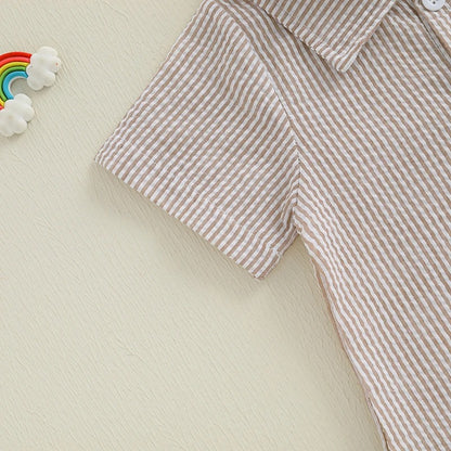 LittleGent – Baby Striped Shirt Romper