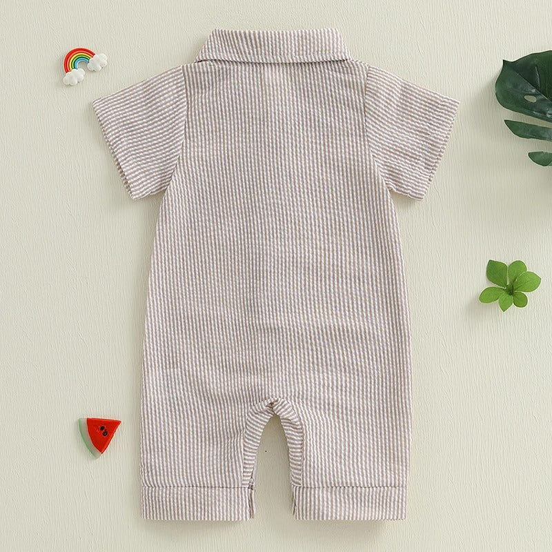LittleGent – Baby Striped Shirt Romper