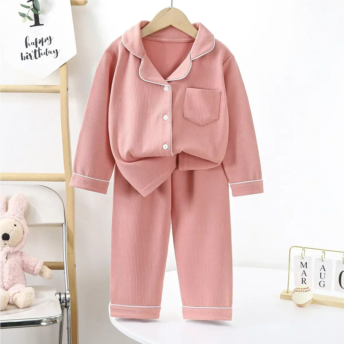 CalmNest – 2-Piece Kids Cotton Pajama Set