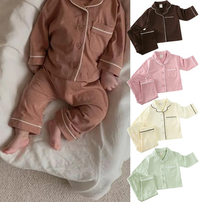 CozyNest – 2-Piece Baby Button Pajama Set