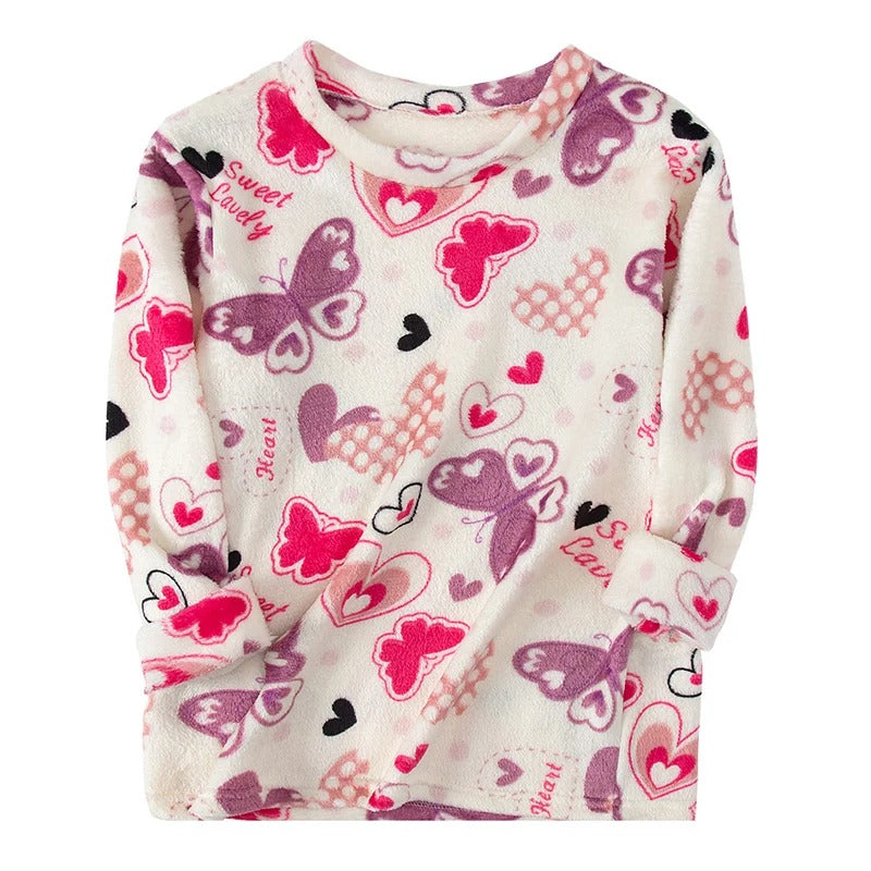 SweetHearts – 2-Piece Girls Heart Fleece Pajama Set