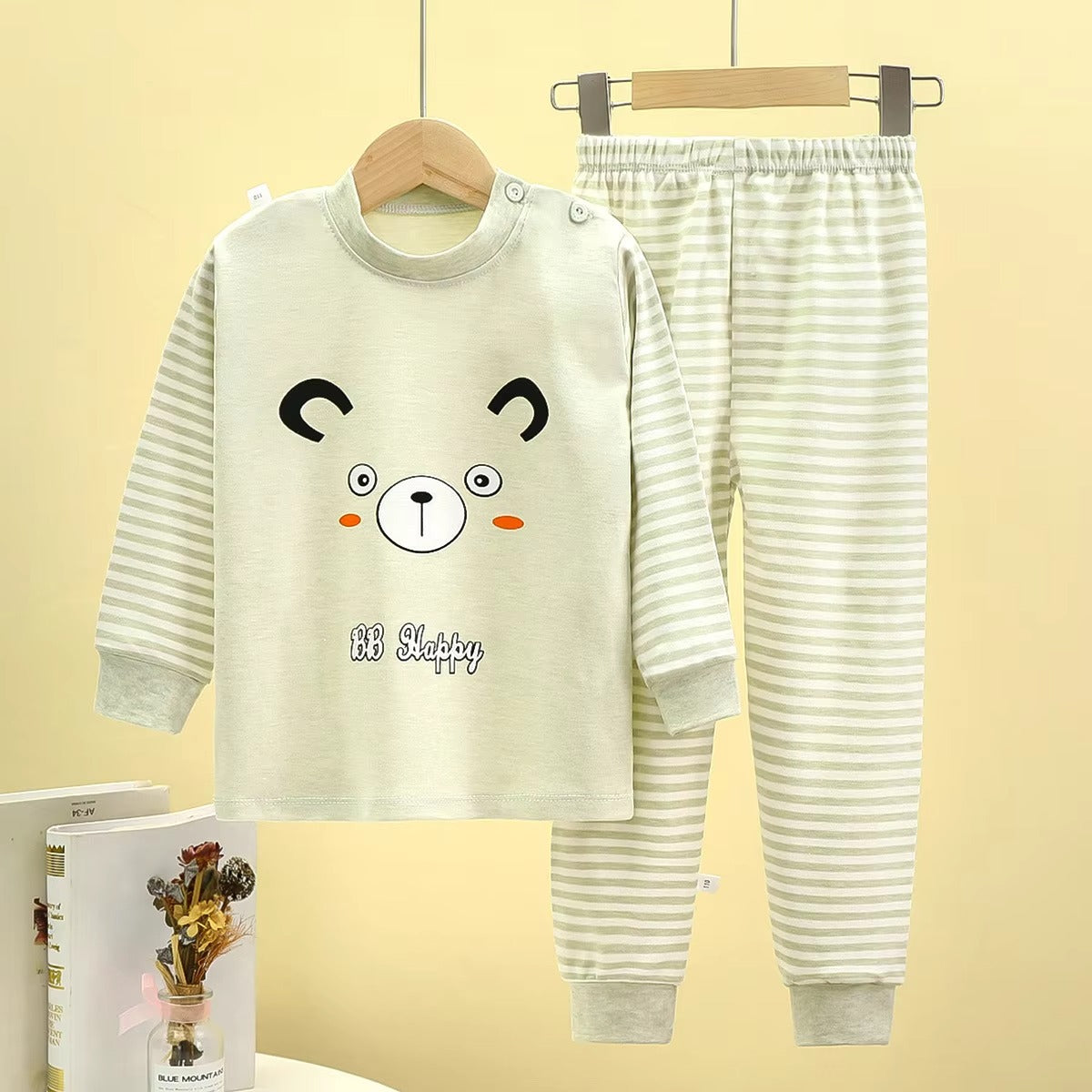 WarmNest – 2-Piece Kids Cotton Winter Pajama Set