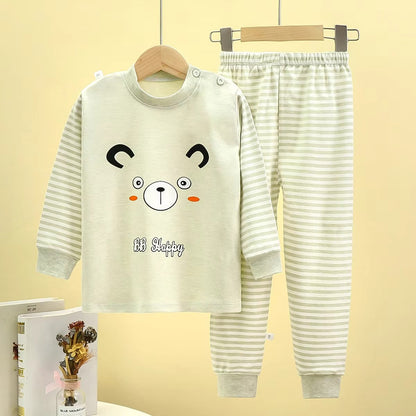 WarmNest – 2-Piece Kids Cotton Winter Pajama Set