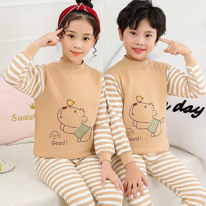 SnuggleCubs – 2-Piece Kids Cartoon Winter Pajama Set