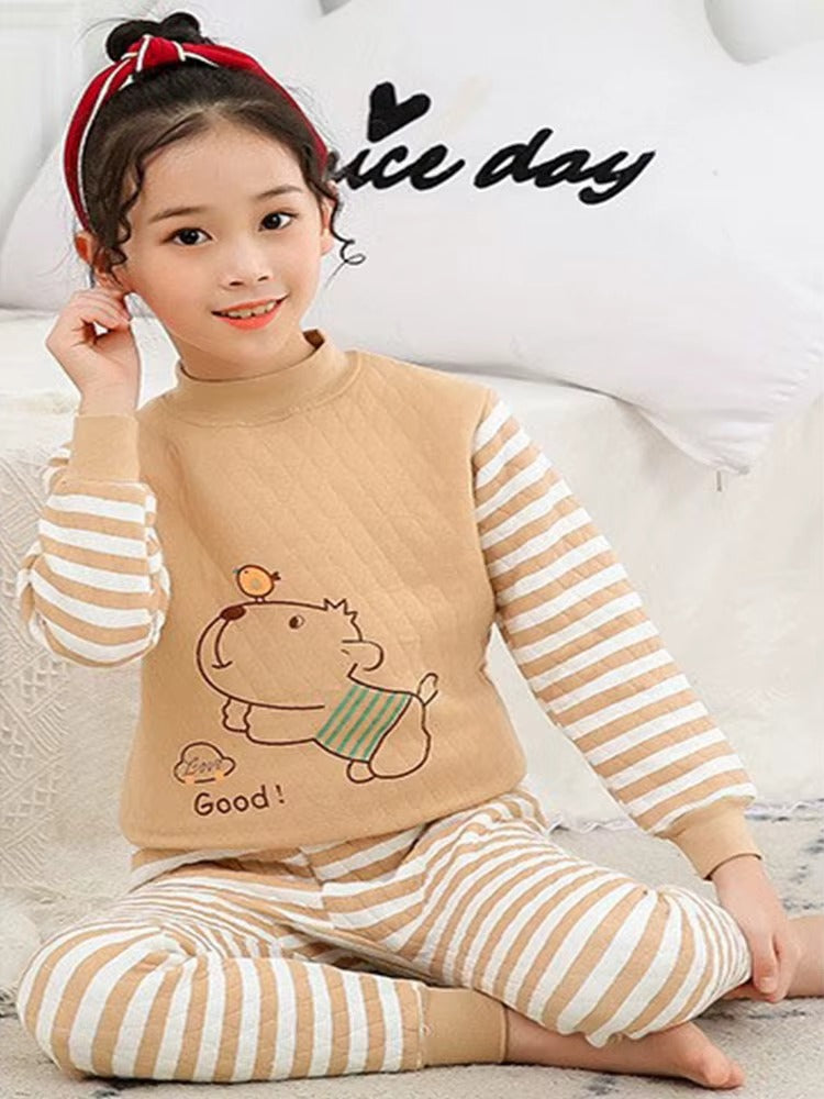 SnuggleCubs – 2-Piece Kids Cartoon Winter Pajama Set