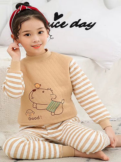 SnuggleCubs – 2-Piece Kids Cartoon Winter Pajama Set
