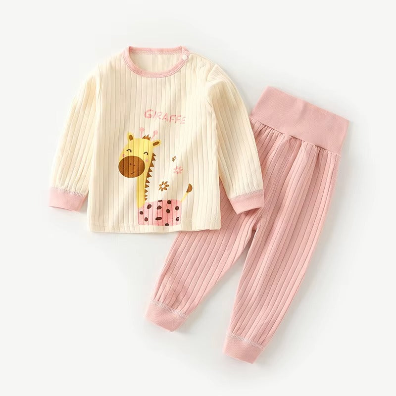 CartoonCuddle – 2-Piece Kids Cartoon Cotton Pajama Set