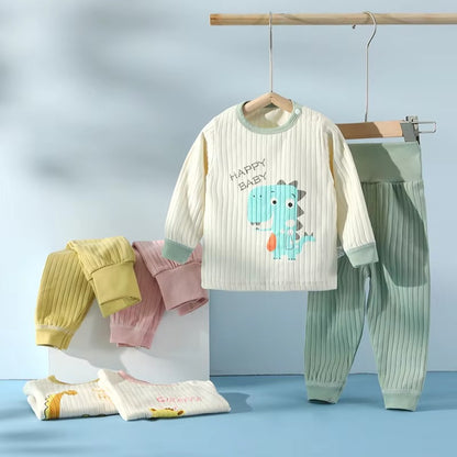 CartoonCuddle – 2-Piece Kids Cartoon Cotton Pajama Set