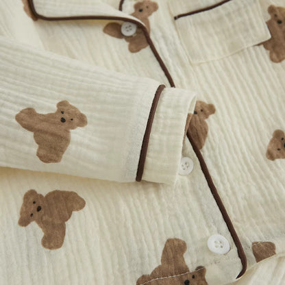 BearHaven – 2-Piece Kids Bear Cotton Pajama Set