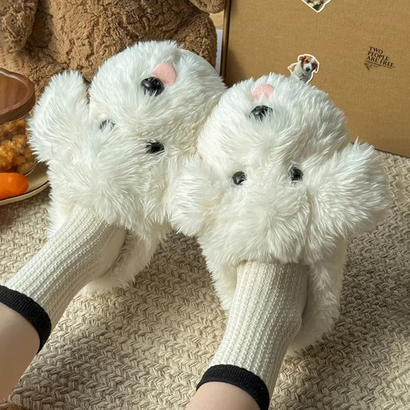 FluffCharm – Women’s Plush Cartoon Winter Slippers