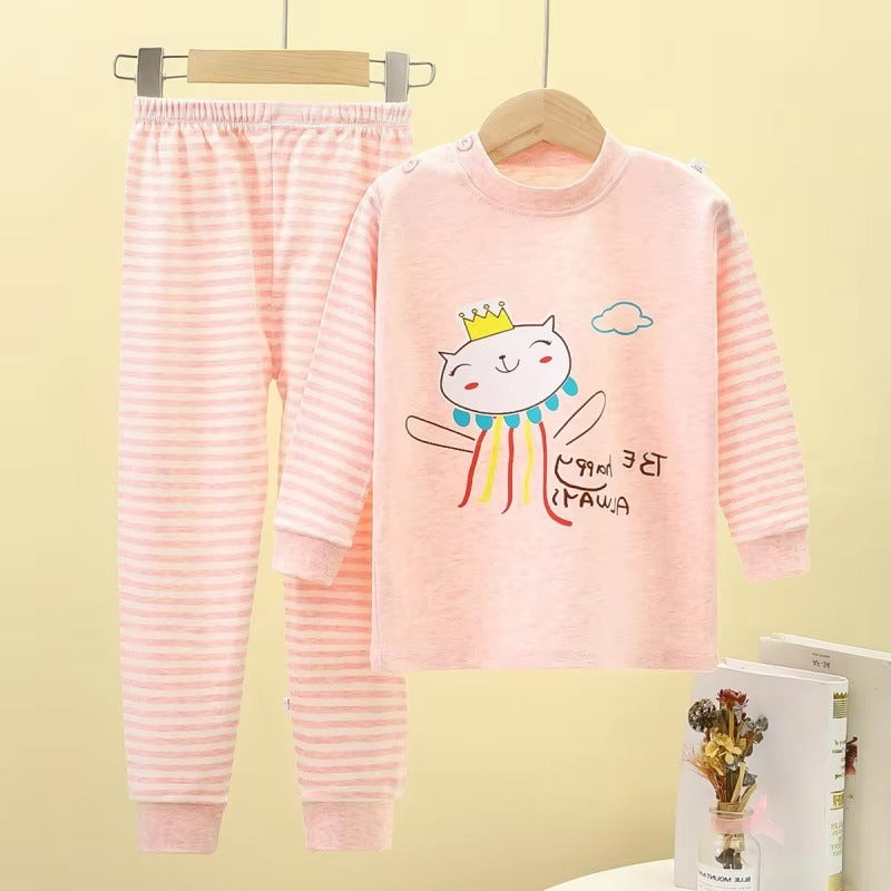 WarmNest – 2-Piece Kids Cotton Winter Pajama Set