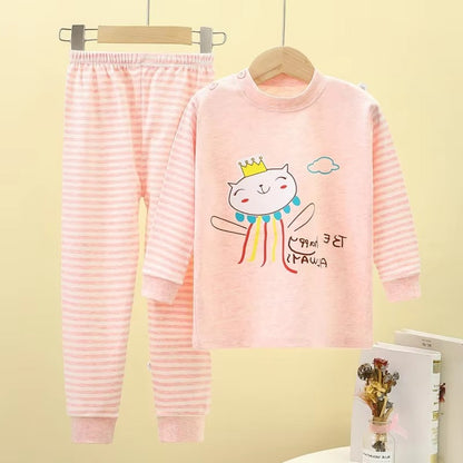 WarmNest – 2-Piece Kids Cotton Winter Pajama Set