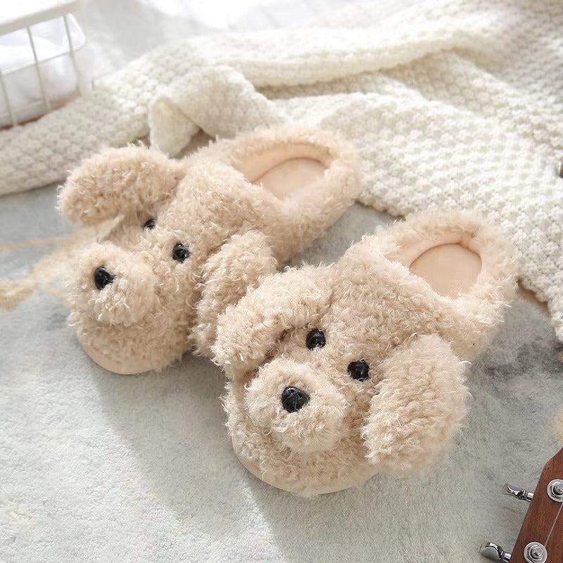 PawSnuggle – Women’s Cozy Fur Dog Slippers