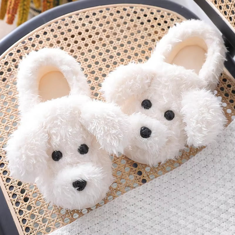 PawSnuggle – Women’s Cozy Fur Dog Slippers