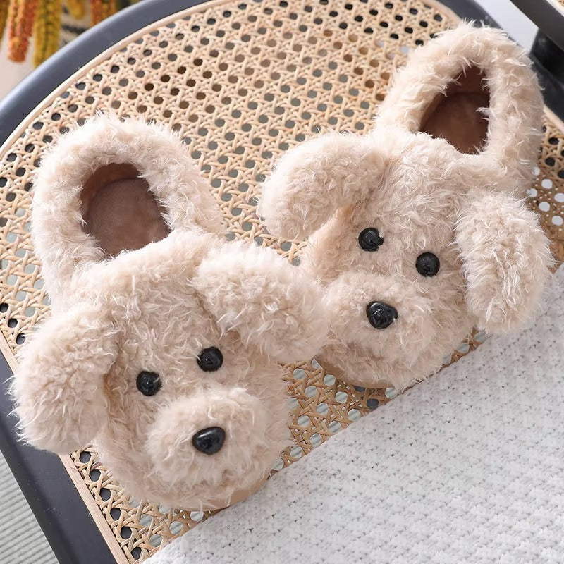 PawSnuggle – Women’s Cozy Fur Dog Slippers